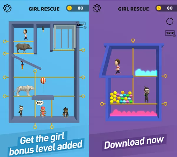 Facebook广告投放成功案例：超休闲游戏《Pin Rescue》