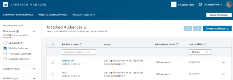 领英广告投放——为网站再目标客户建立目标客户网站点击分布、构建网站分布数据目标客户、为您的网站设置网站点击分布